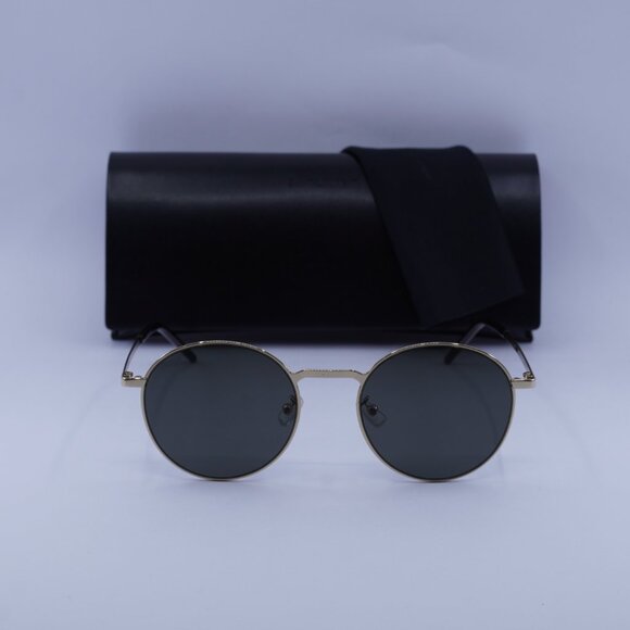 Saint Laurent SL250 SLIM 006 Round Sunglasses - Gold/Grey - Picture 4 of 10